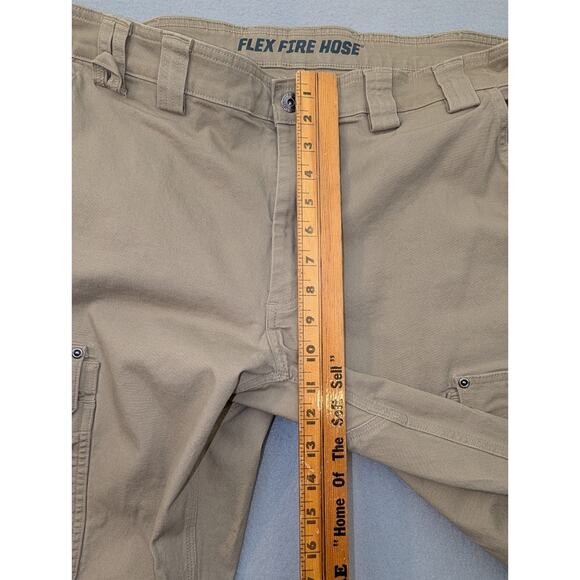 Duluth Trading Co Flex Fire Hose Cargo Pants Men's 40x30 Relaxed Fit Tan Work - Picture 8 of 14